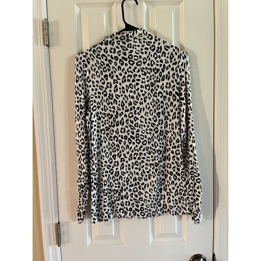 Madison Shirt Animal Print Mock Neck - Picture 3 of 3
